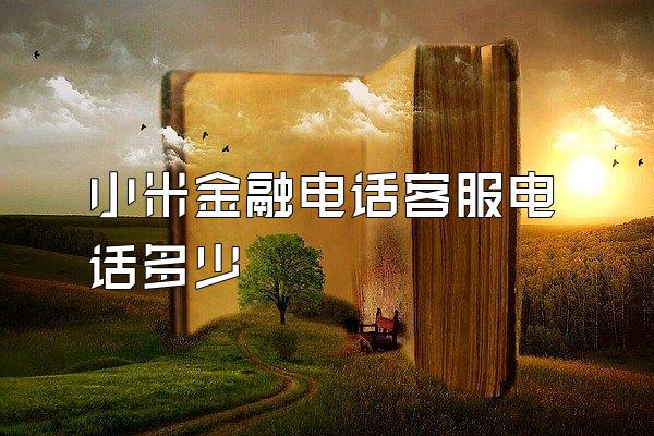 小米金融电话客服电话多少