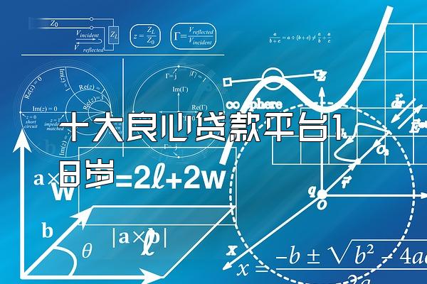 十大良心贷款平台18岁