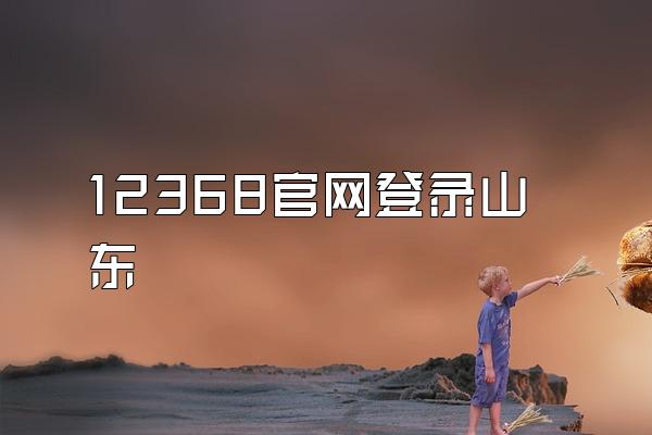12368官网登录山东