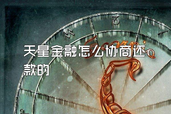 天星金融怎么协商还款的