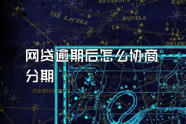 网贷逾期后怎么协商分期