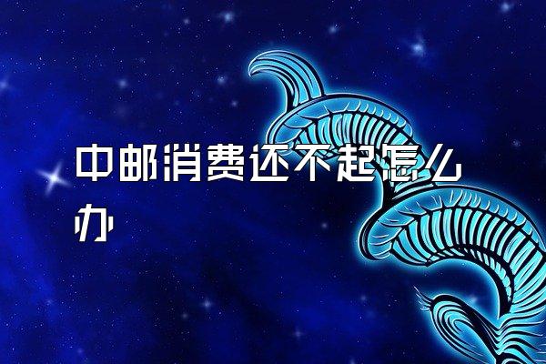 中邮消费还不起怎么办