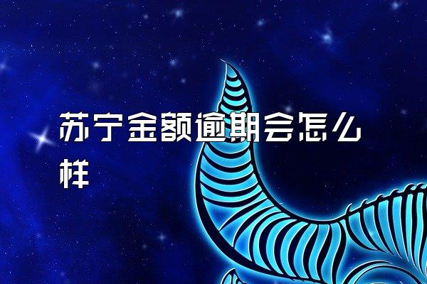 苏宁金额逾期会怎么样