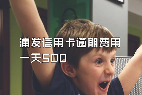 浦发信用卡逾期费用一天500