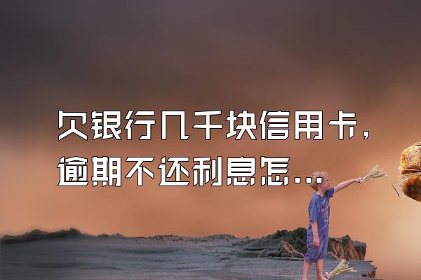 欠银行几千块信用卡,逾期不还利息怎么算呢