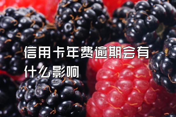 信用卡年费逾期会有什么影响