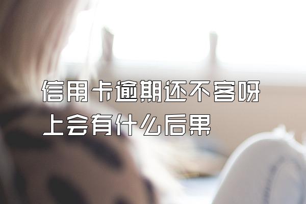 信用卡逾期还不客呀上会有什么后果
