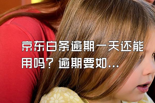 京东白条逾期一天还能用吗？逾期要如何解决？