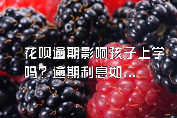 花呗逾期影响孩子上学吗？逾期利息如何计算？