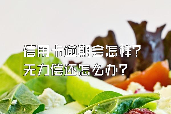 信用卡逾期会怎样？无力偿还怎么办？