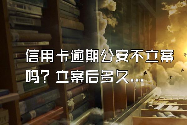 信用卡逾期公安不立案吗？立案后多久抓人？