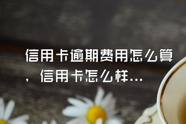 信用卡逾期费用怎么算，信用卡怎么样算是逾期