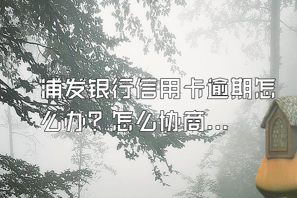 浦发银行信用卡逾期怎么办？怎么协商？