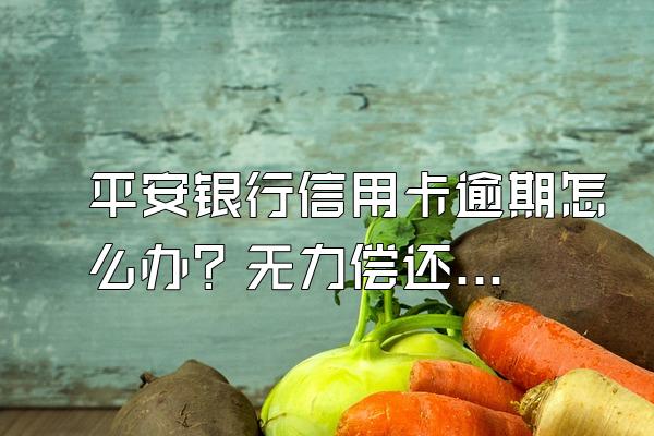 平安银行信用卡逾期怎么办？无力偿还怎么协商？