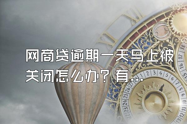 网商贷逾期一天马上被关闭怎么办？有什么后果？