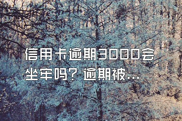 信用卡逾期3000会坐牢吗？逾期被起诉了怎么办？