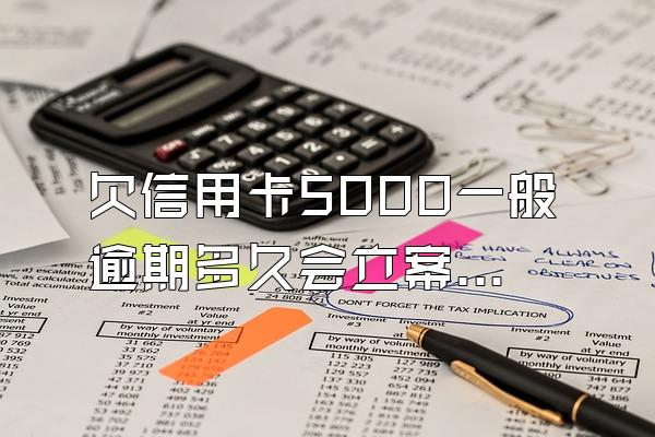 欠信用卡5000一般逾期多久会立案?该怎么办吗?