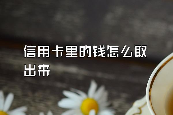 信用卡里的钱怎么取出来