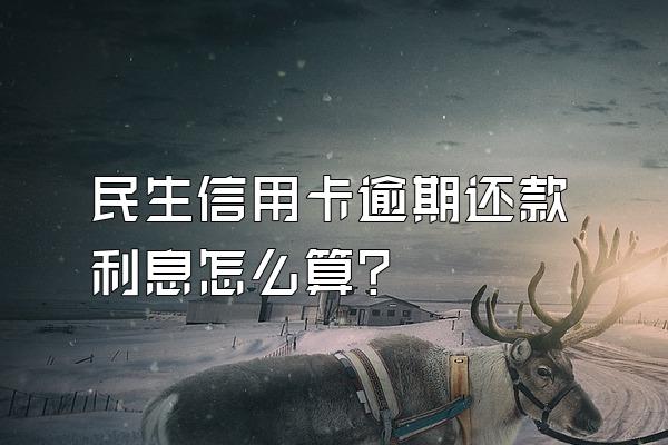 民生信用卡逾期还款利息怎么算？