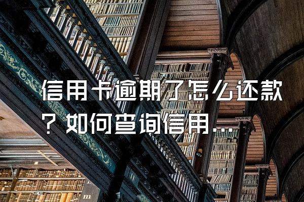 信用卡逾期了怎么还款？如何查询信用卡是否逾期？