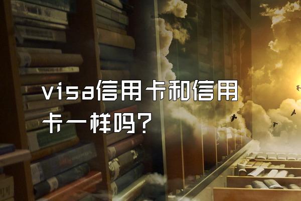 visa信用卡和信用卡一样吗？