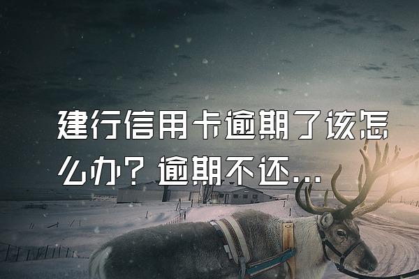建行信用卡逾期了该怎么办？逾期不还会怎么样？