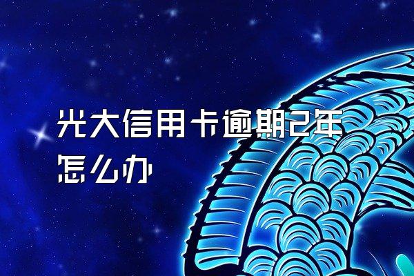 光大信用卡逾期2年怎么办