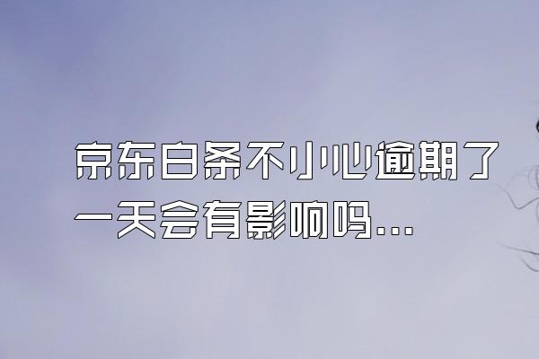 京东白条不小心逾期了一天会有影响吗？逾期记录多久清除？