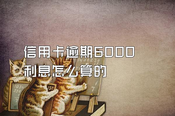 信用卡逾期6000利息怎么算的