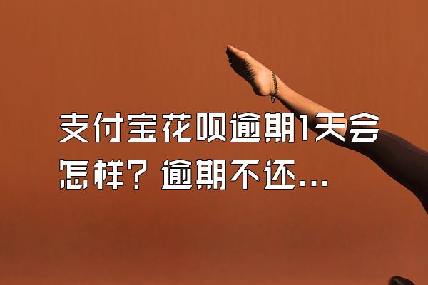 支付宝花呗逾期1天会怎样？逾期不还会被起诉吗？