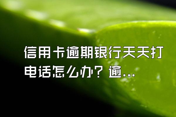 信用卡逾期银行天天打电话怎么办？逾期银行多久催收？