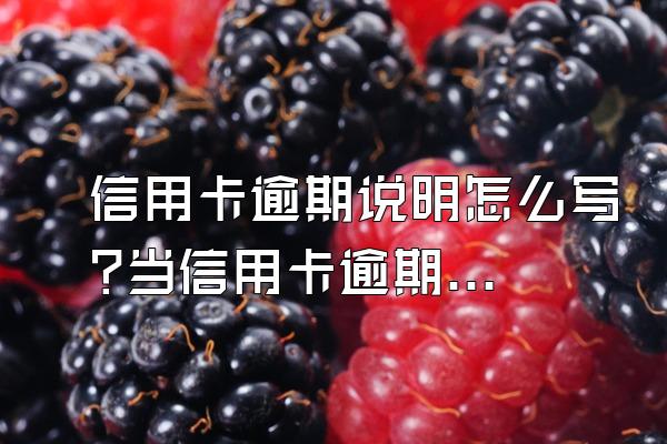 信用卡逾期说明怎么写?当信用卡逾期后还可以贷款吗?