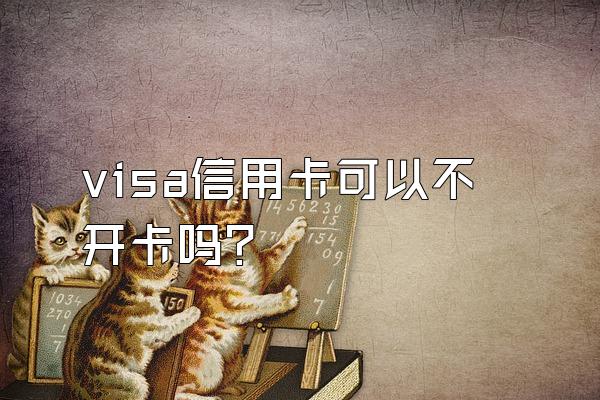 visa信用卡可以不开卡吗？