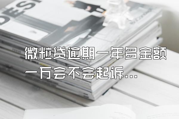 微粒贷逾期一年多金额一万会不会起诉？逾期有哪些影响？