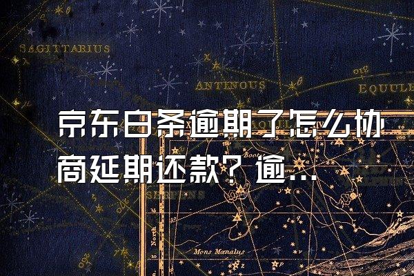 京东白条逾期了怎么协商延期还款？逾期之后会上信用吗？