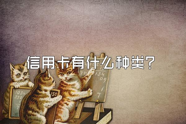 信用卡有什么种类？