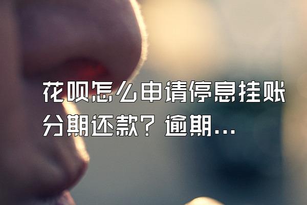 花呗怎么申请停息挂账分期还款？逾期后还能分期吗？