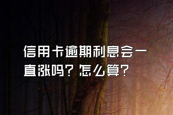 信用卡逾期利息会一直涨吗？怎么算？