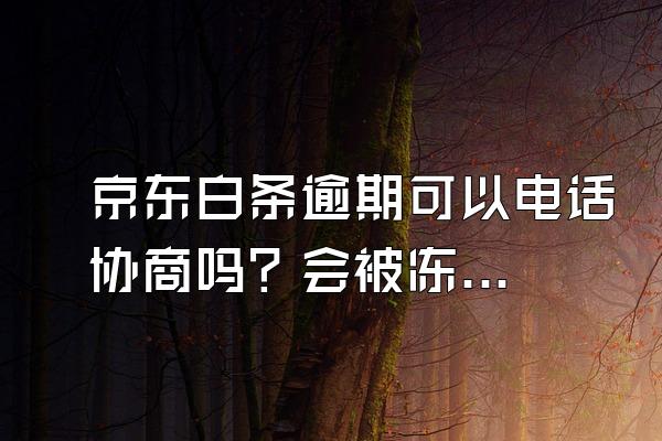 京东白条逾期可以电话协商吗？会被冻结吗？