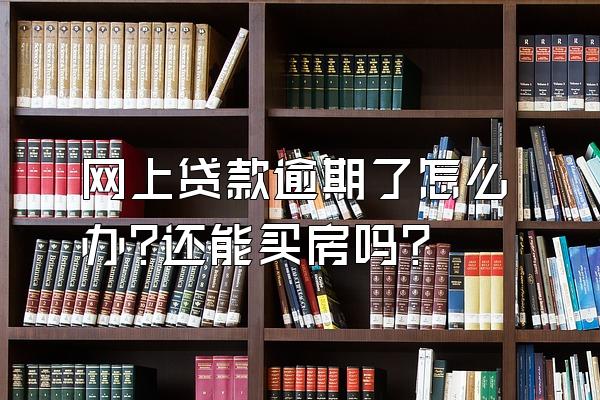 网上贷款逾期了怎么办?还能买房吗?