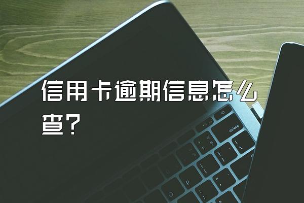 信用卡逾期信息怎么查？