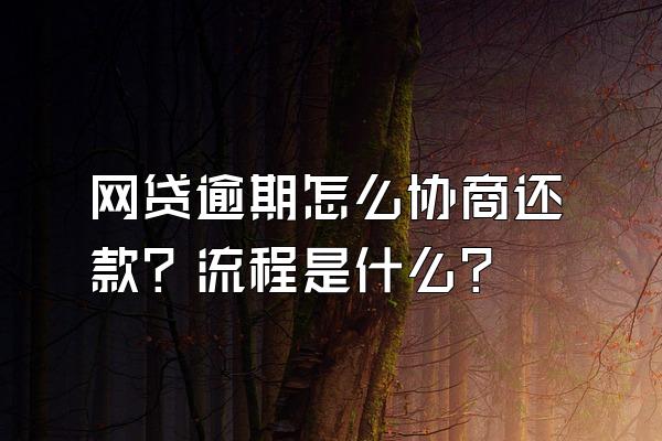 网贷逾期怎么协商还款？流程是什么？