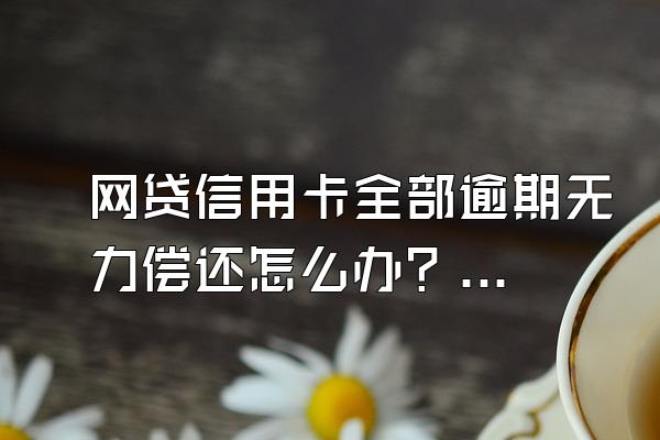 网贷信用卡全部逾期无力偿还怎么办？有哪些后果？