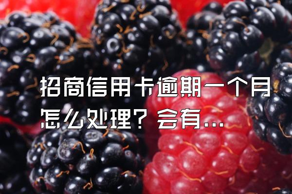 招商信用卡逾期一个月怎么处理？会有什么影响？