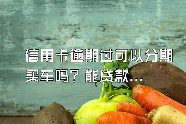 信用卡逾期过可以分期买车吗？能贷款买房吗？
