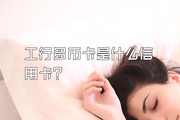 工行多币卡是什么信用卡？