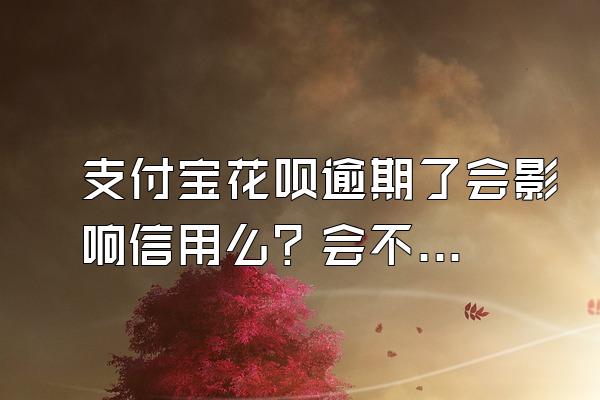 支付宝花呗逾期了会影响信用么？会不会影响信用卡使用？