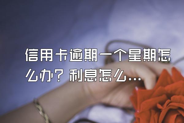 信用卡逾期一个星期怎么办？利息怎么算？