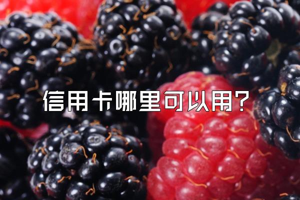 信用卡哪里可以用？