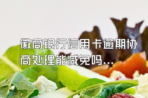 徽商银行信用卡逾期协商处理能减免吗？会不会上门催收？